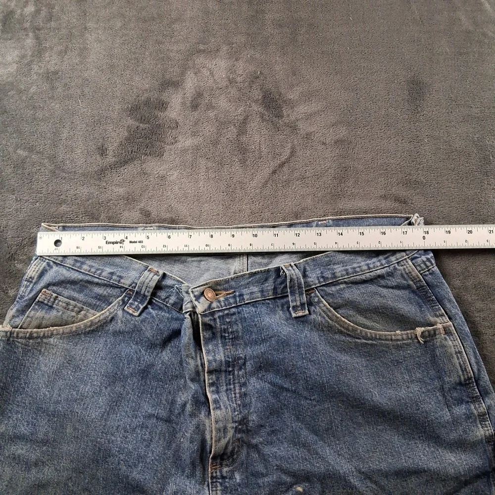 Wrangler Carpenter Denim Shorts Mens 38 Blue Medium Wash Utility 64WC4DI